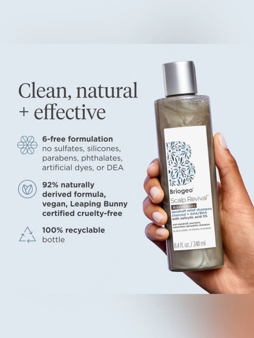 New Briogeo Scalp Revival Mega strength Dandruff Relief Shampoo brand new sealed